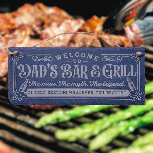 Dad's Bar & Grill - Slate Sign