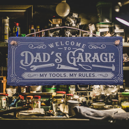 Dad's Garage - Slate Sign