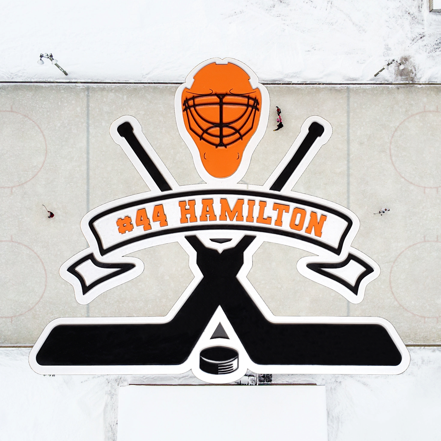 Hockey Goalie with Mask Personalized Wall Art