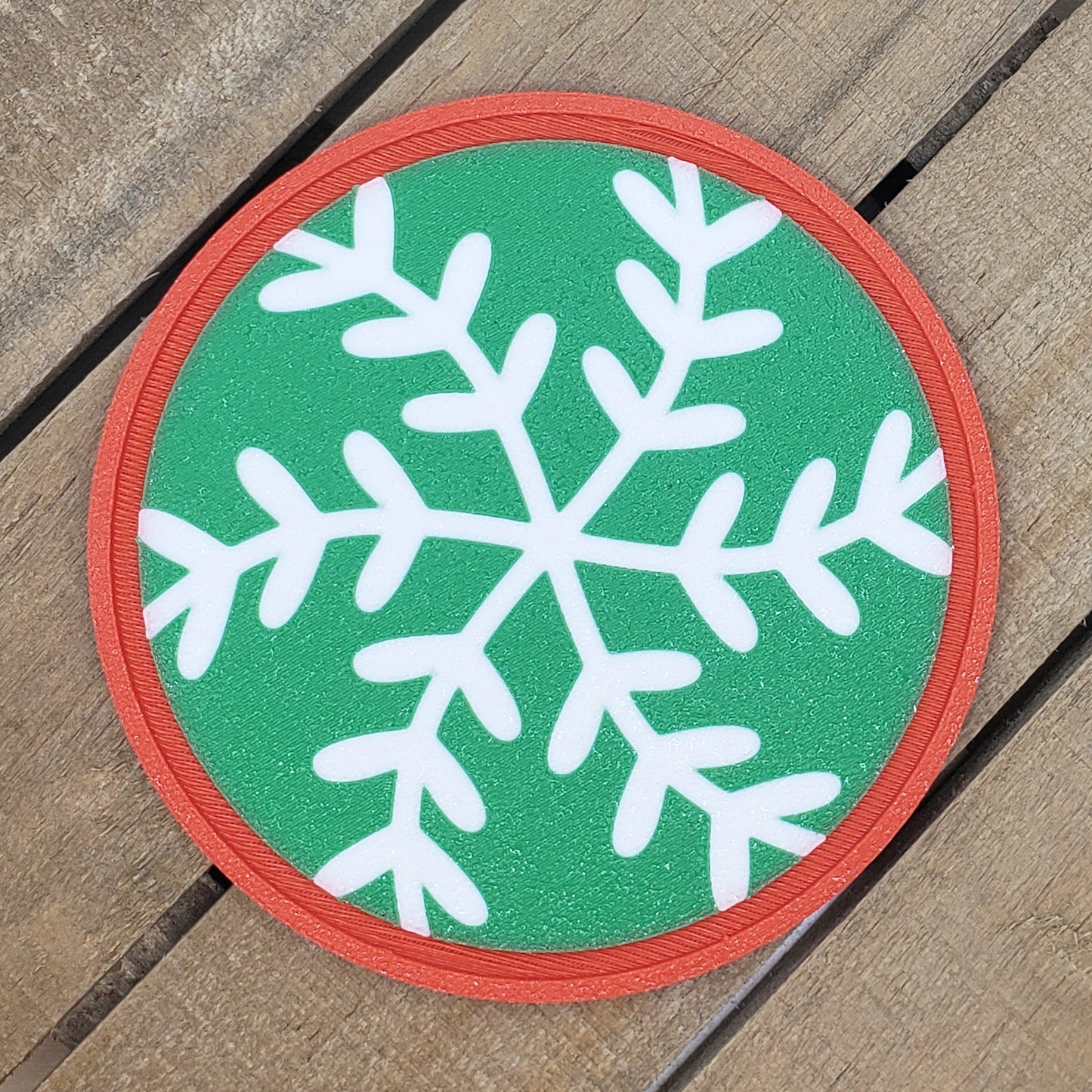 Christmas Snowflake Drink Coasters - Round - Set of 4