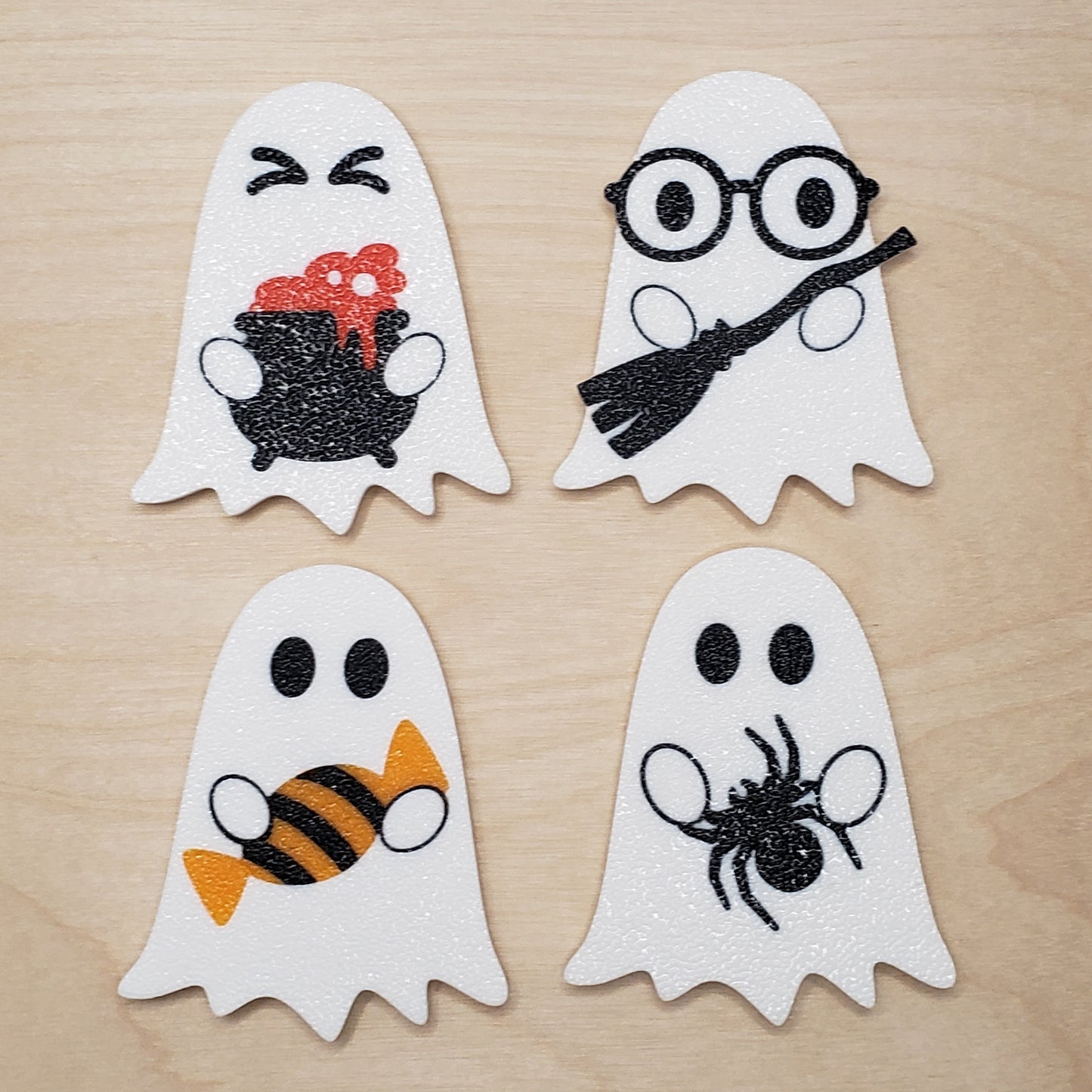 Halloween Ghost Magnets - Style Set B - Set of 4