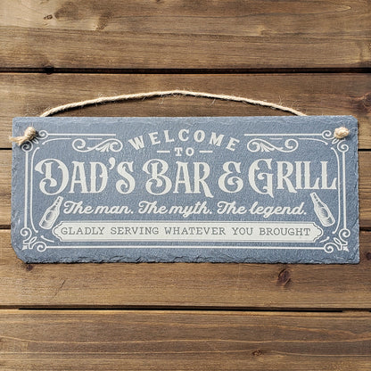 Dad's Bar & Grill - Slate Sign