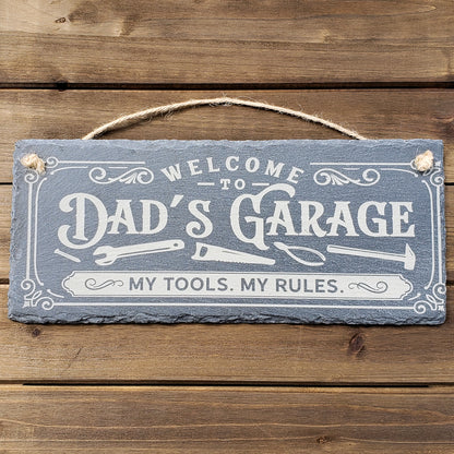 Dad's Garage - Slate Sign