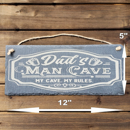 Dad's Man Cave - Slate Sign