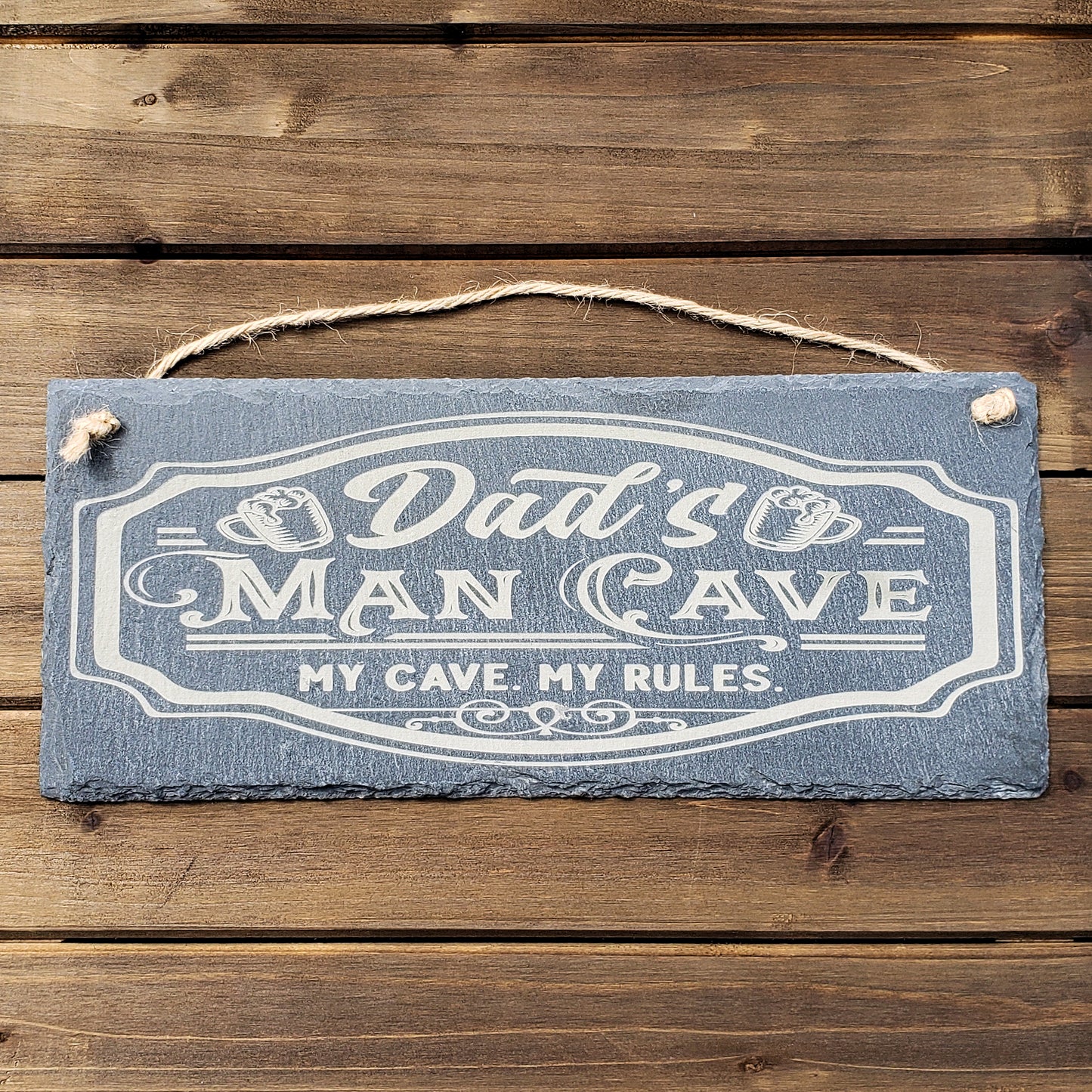 Dad's Man Cave - Slate Sign