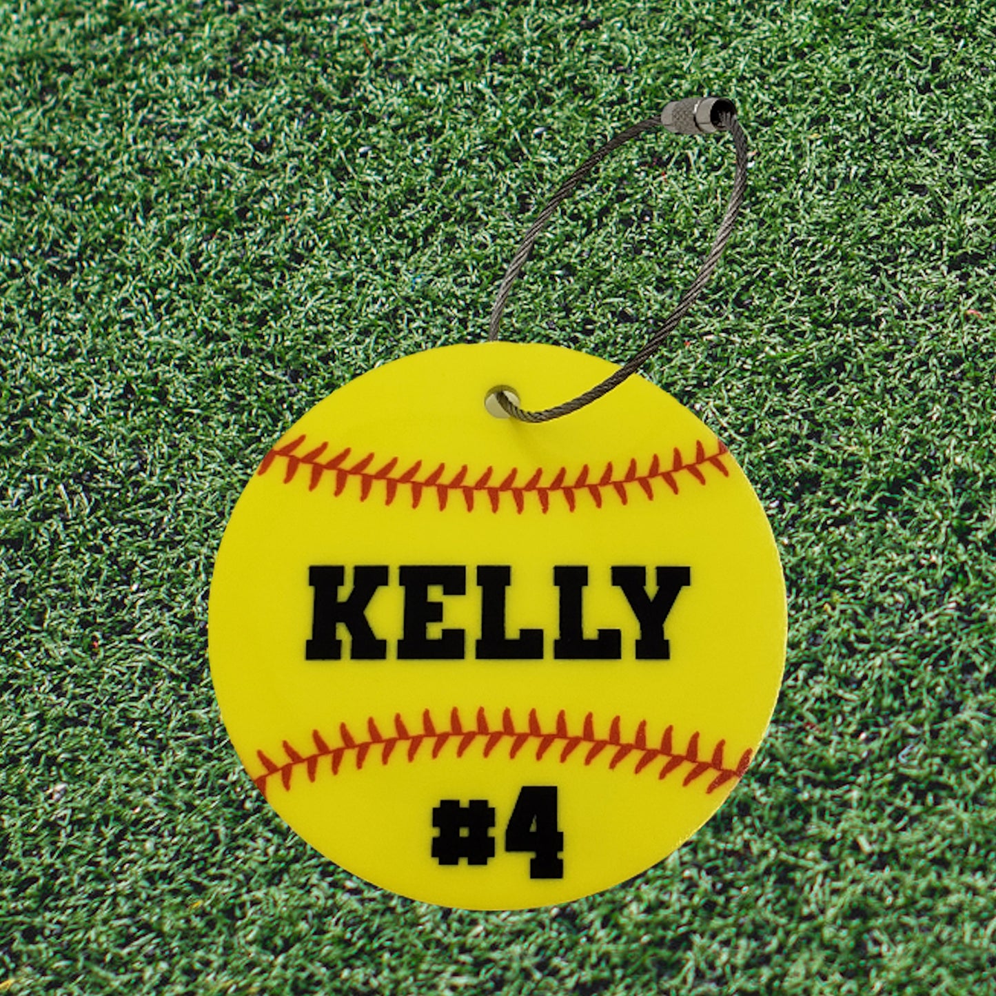 Softball Bag Tag - Acrylic - Personalized