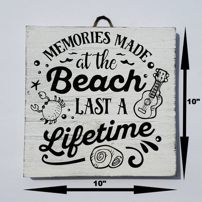 Memories Made At The Beach - Wall Art Sign