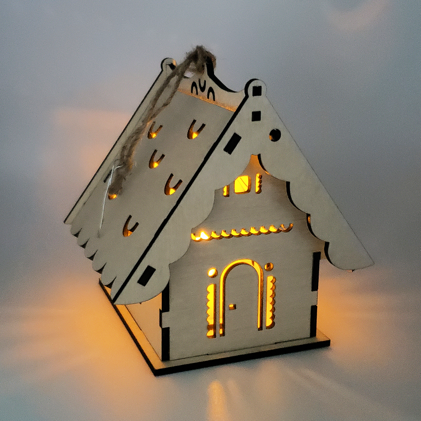 Flip-Roof Christmas House Ornament - Deluxe Color