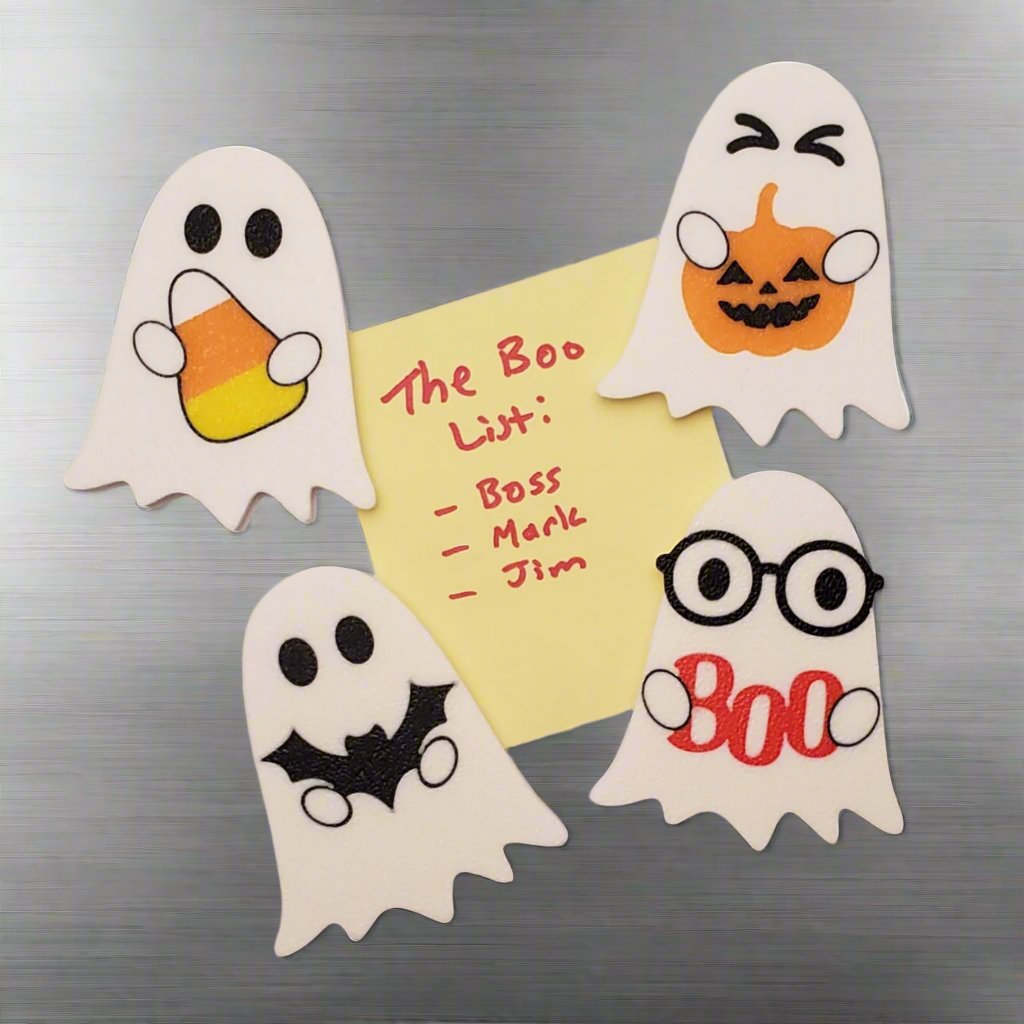 Halloween Ghost Magnets - Style Set A - Set of 4