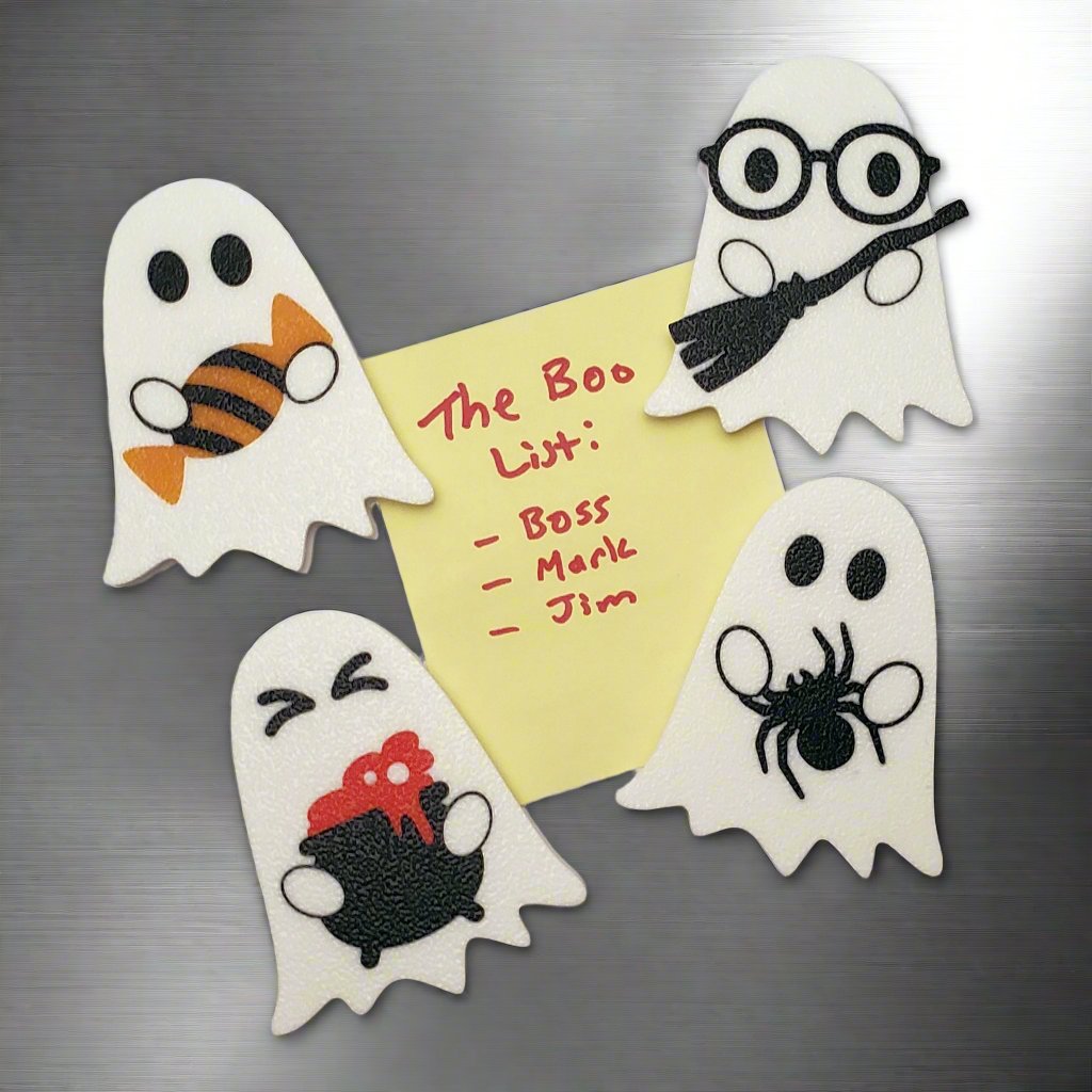 Halloween Ghost Magnets - Style Set B - Set of 4