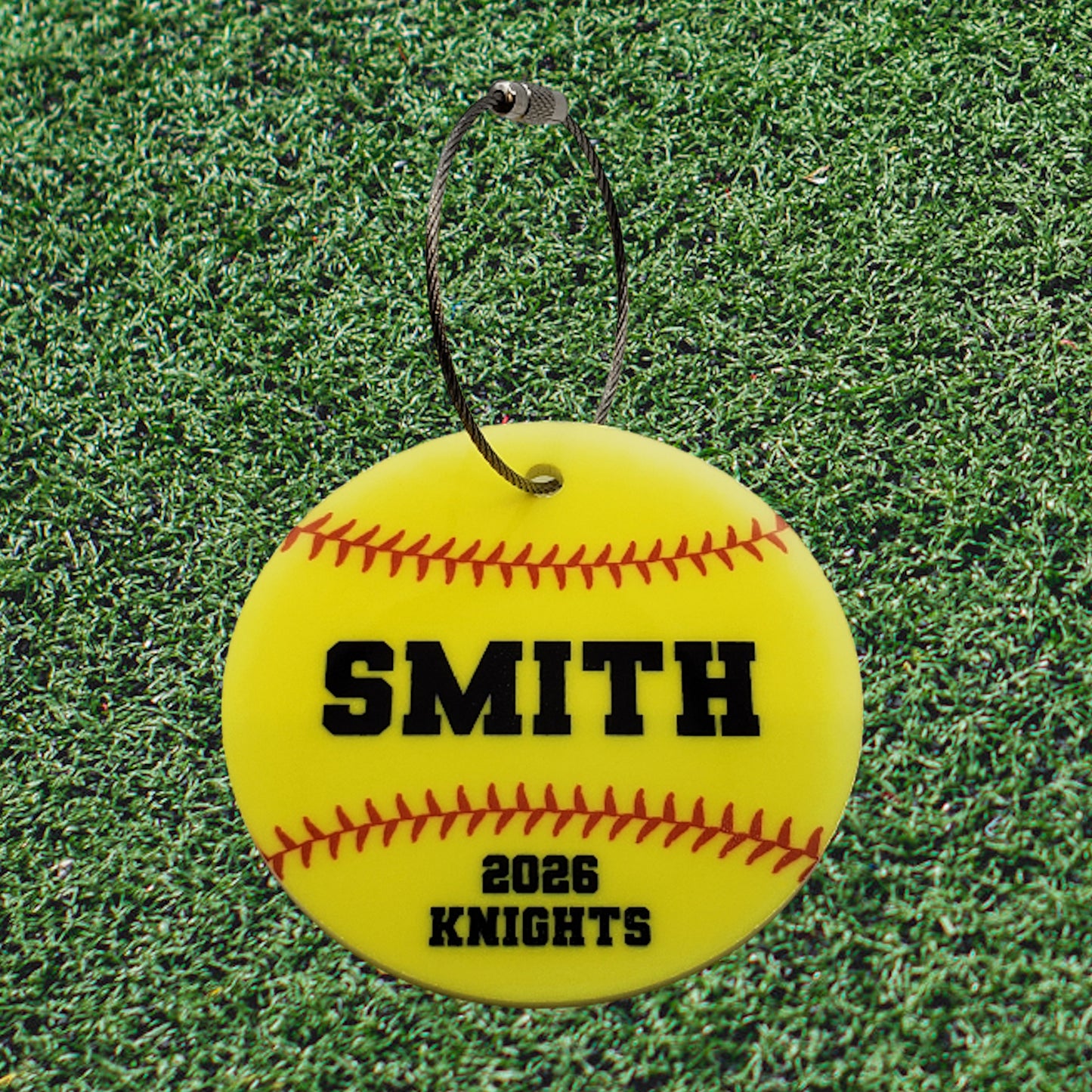 Softball Bag Tag - Acrylic - Personalized