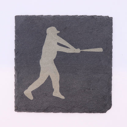 Slate Drink Coaster Set (4) - Baseball