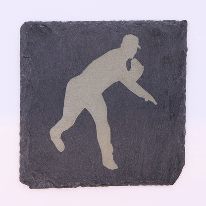 Slate Drink Coaster Set (4) - Baseball