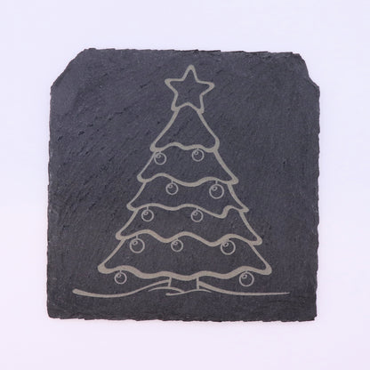 Slate Drink Coaster Set (4) - Christmas