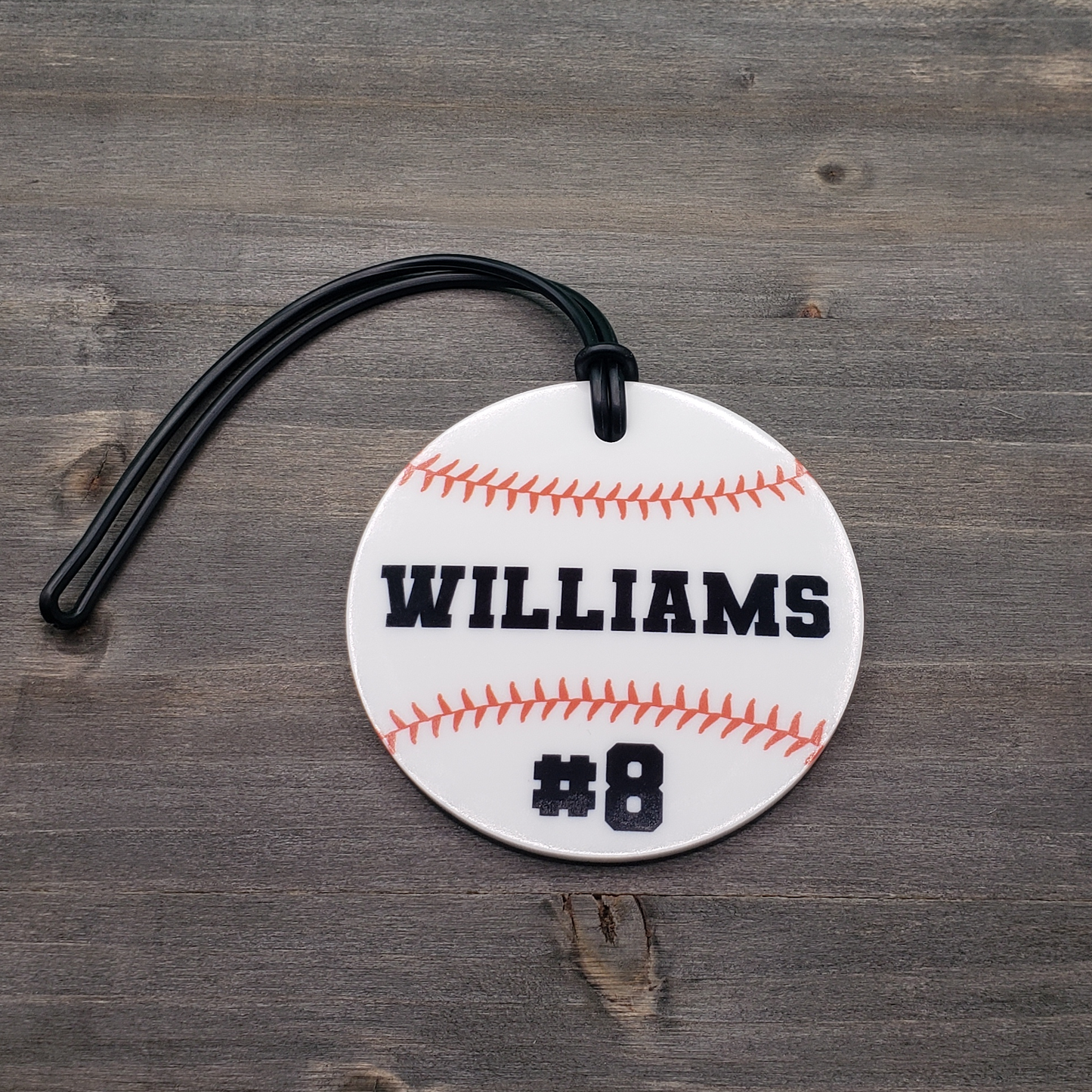 Baseball / Softball Bag Tag - Acrylic - Personalized
