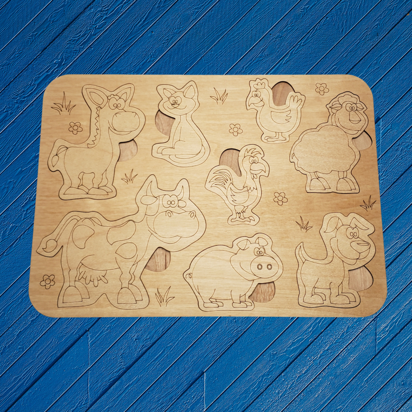 Wooden Puzzle - Barnyard Animals