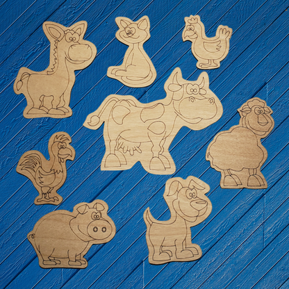 Wooden Puzzle - Barnyard Animals