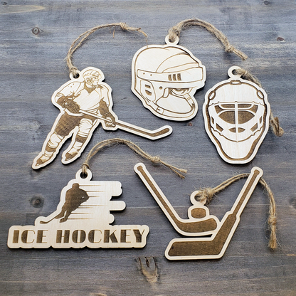 Ice Hockey Ornaments (Qty 4)