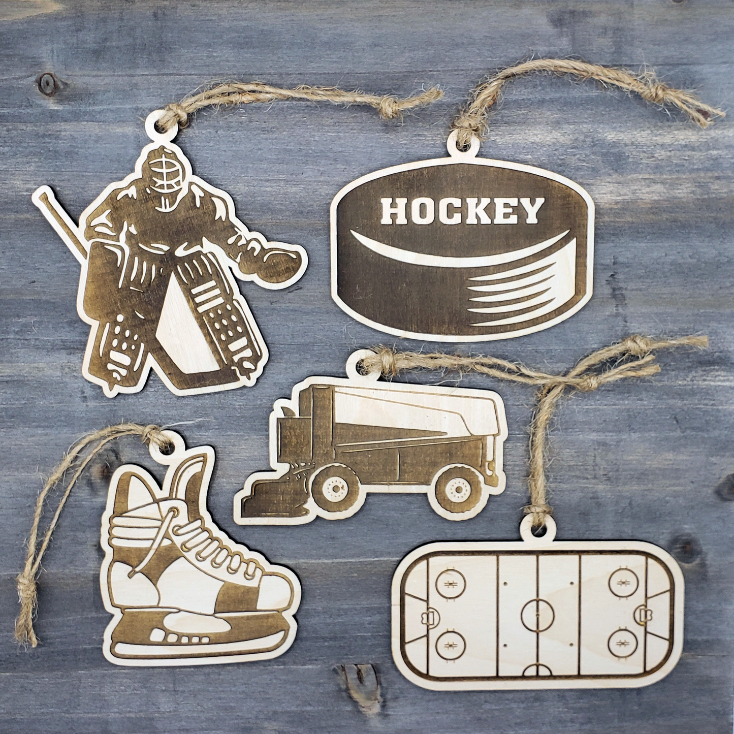 Ice Hockey Ornaments Set (Qty 10)