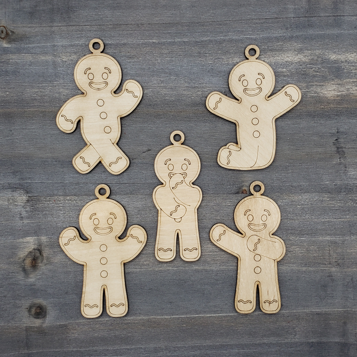 Mini Gingerbread Ornaments - Set #1 - Men