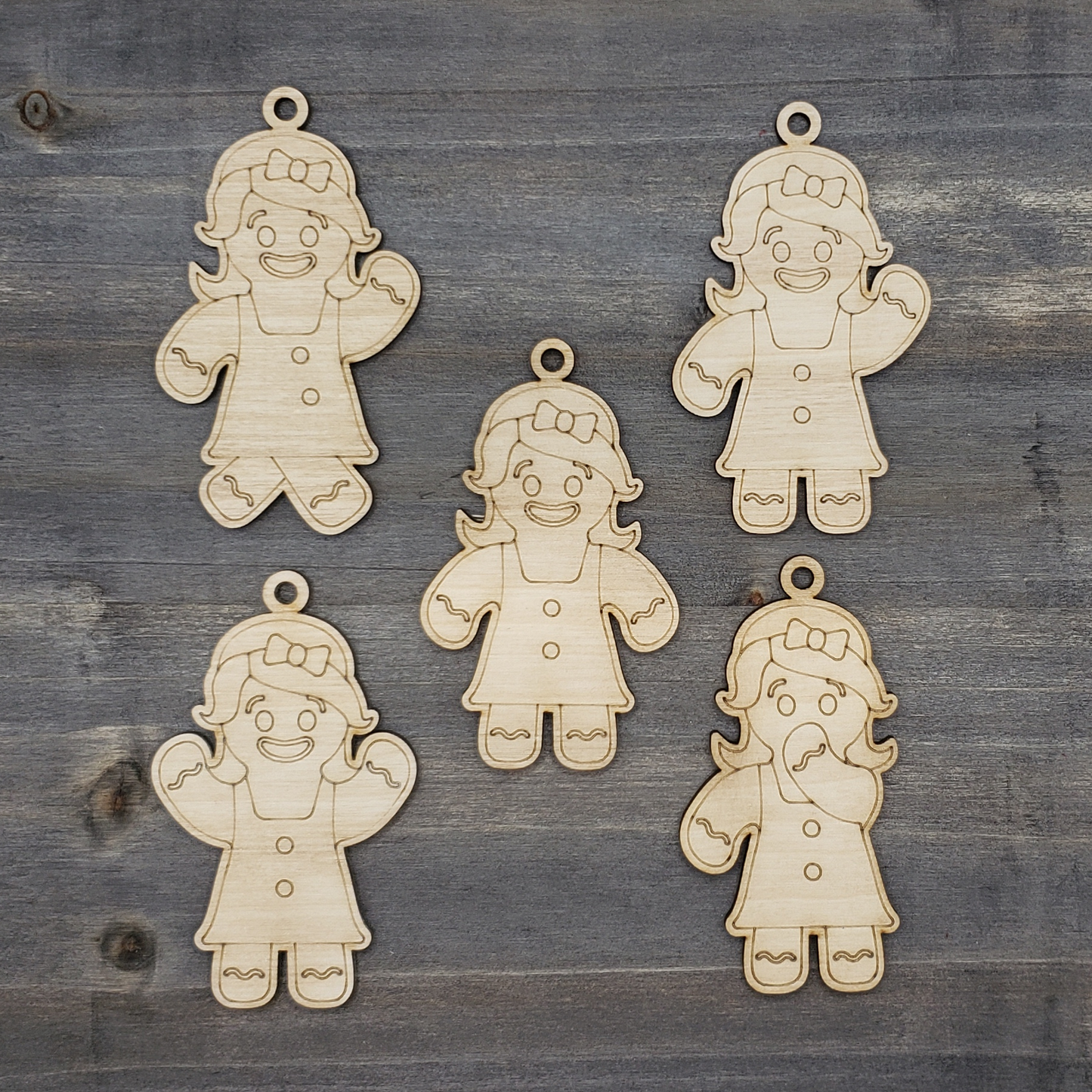 Mini Gingerbread Ornaments - Set #2 - Women