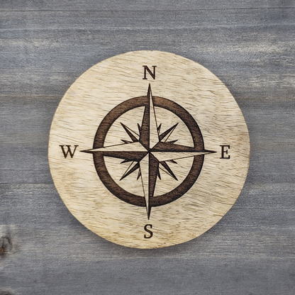 Wood Drink Coaster Set (4) - Nautical