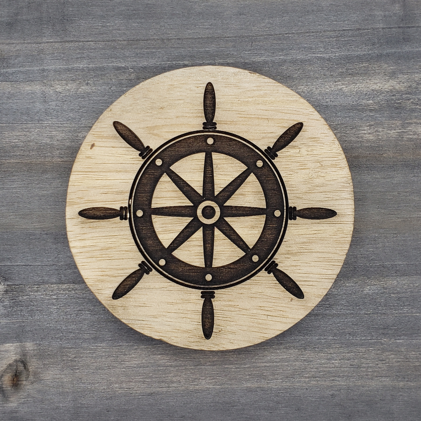 Wood Drink Coaster Set (4) - Nautical