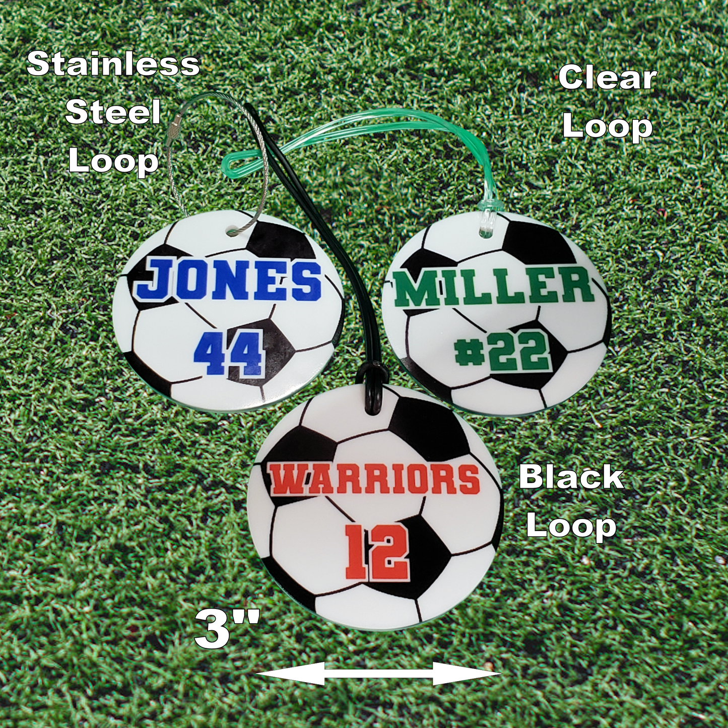 Soccer Bag Tag - Acrylic - Personalized