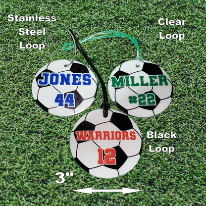 Soccer Bag Tag - Acrylic - Personalized