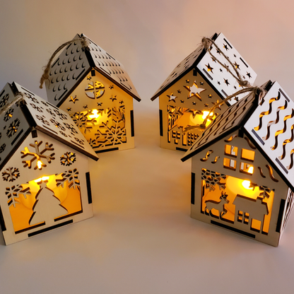 3D Christmas House Ornaments